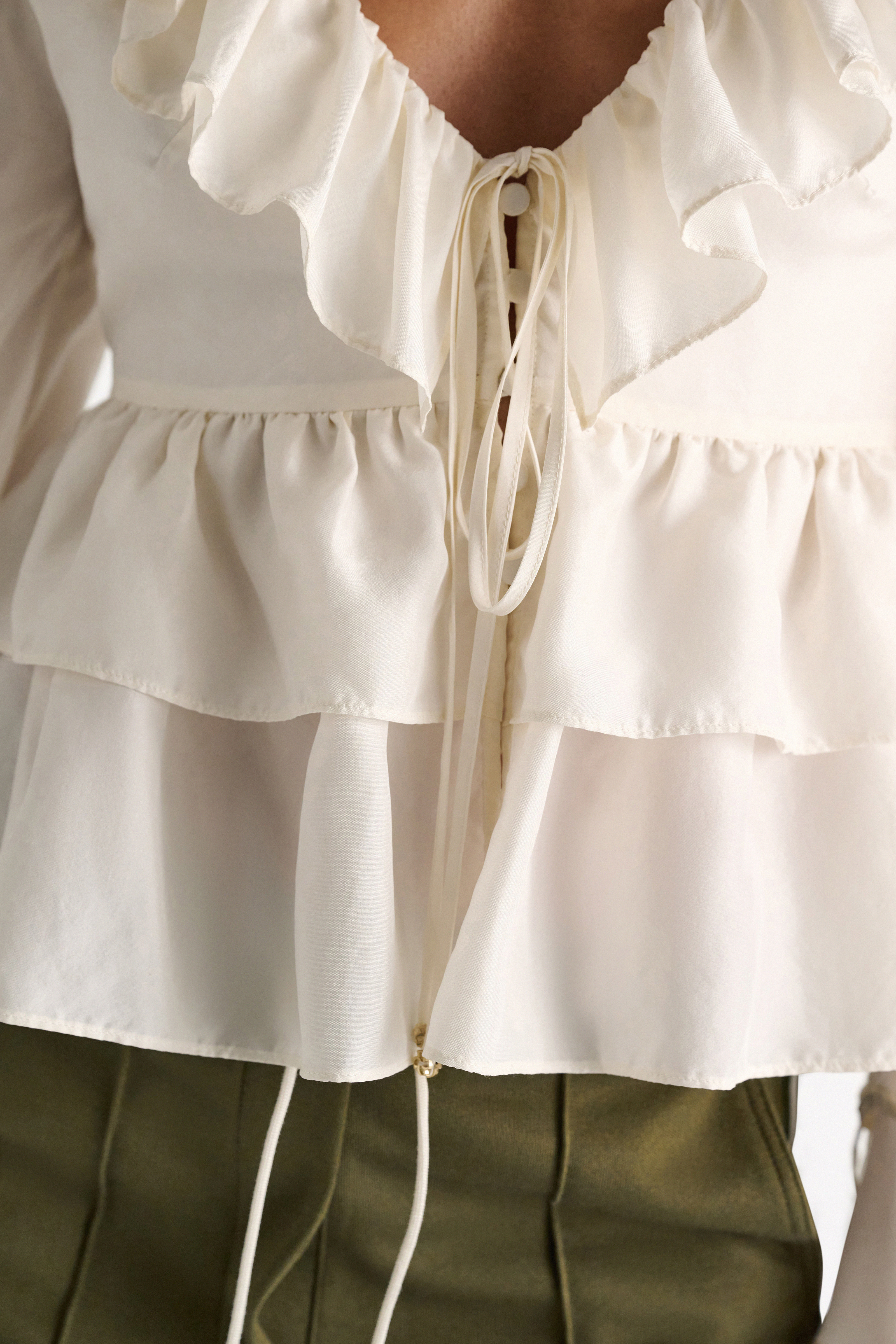 Dorothee Schumacher Tunic-style blouse in Habotai silk camellia white
